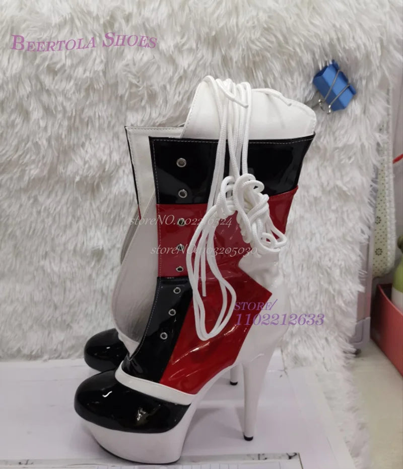 Sexy Short Ankle White Graffiti Shoe
