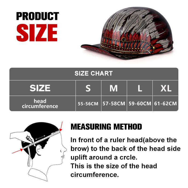 DS Baseball Cap Retro Helmet Vintage Open Face