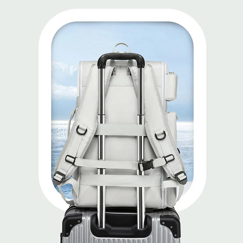 Large Capacity Travel Backpack Wet Dry Separation