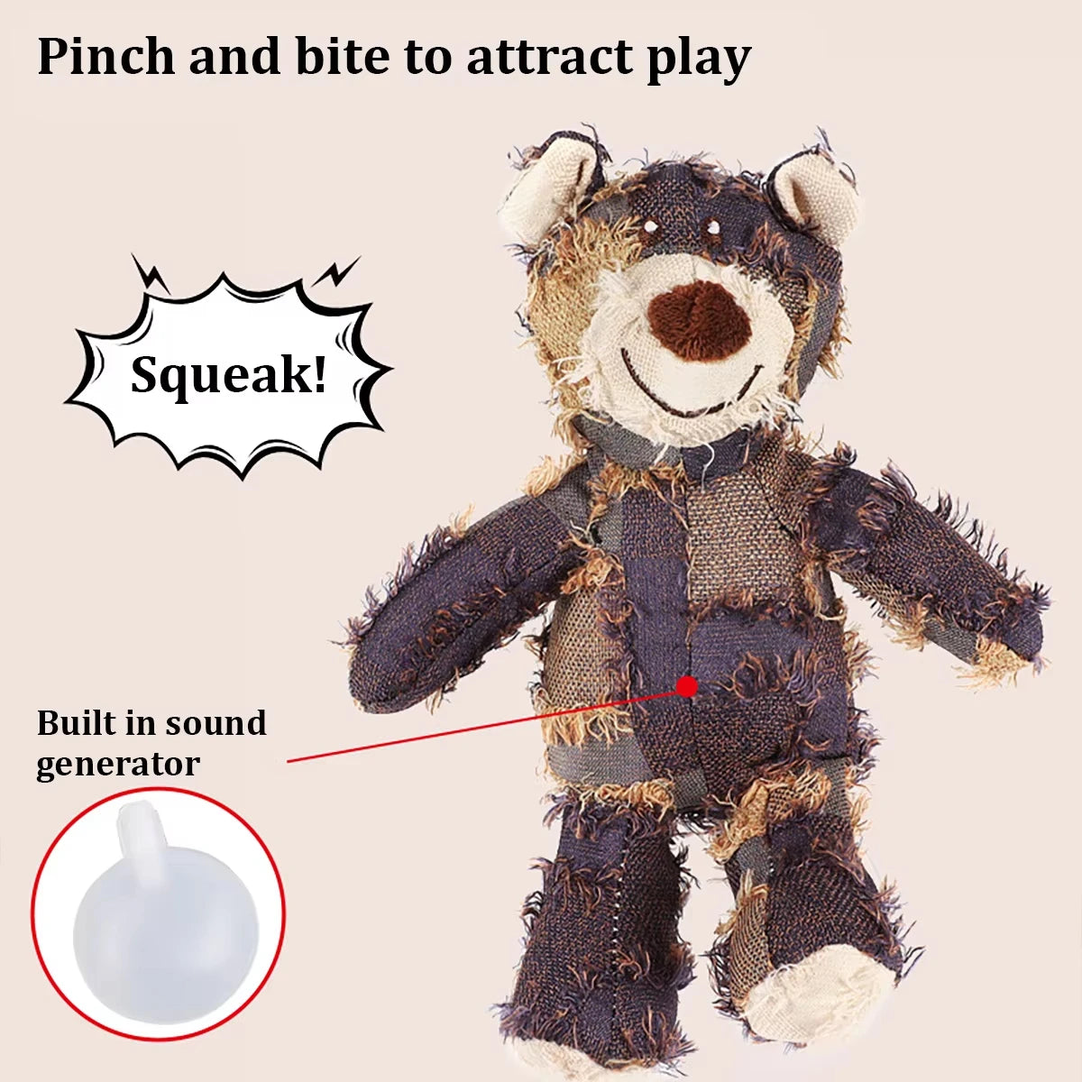 Heavy Chewers Indestructible Plush Dog Toy For Large Dogs