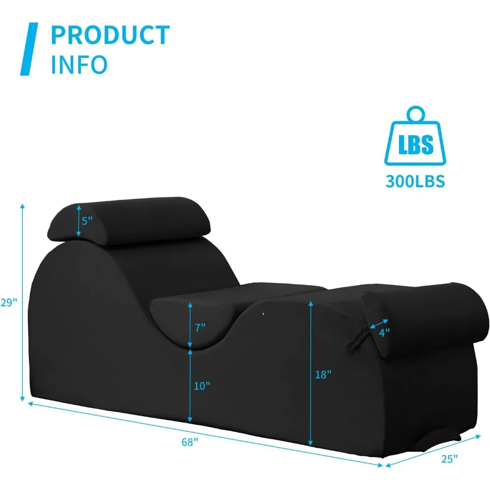 Chaise Lounge Chair with Side Pockets
