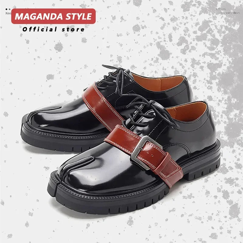 British Style Leather Split Toe Shoes