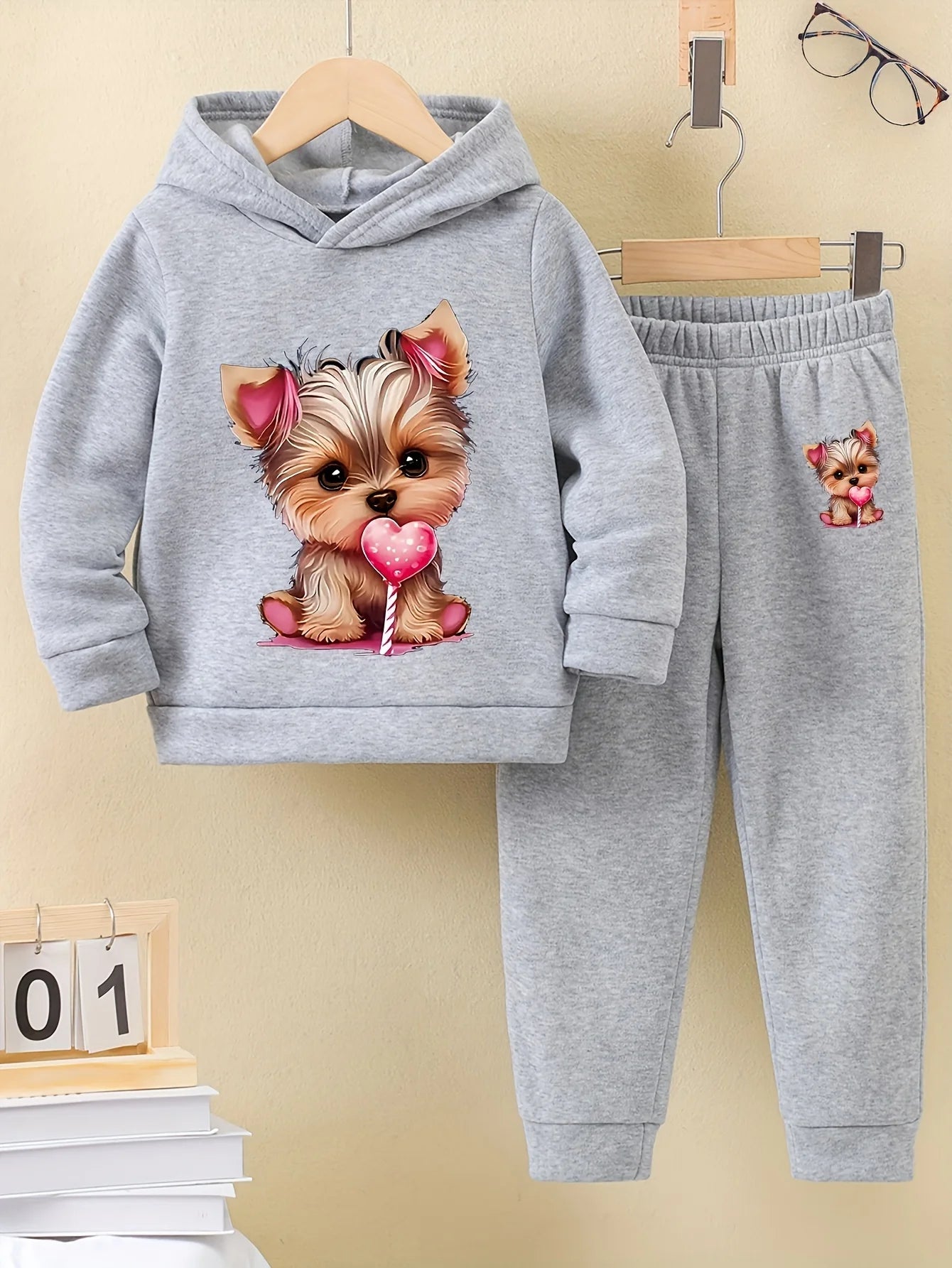 2Peice sets Exquisite Fashion Girls Fleece Tracksuit