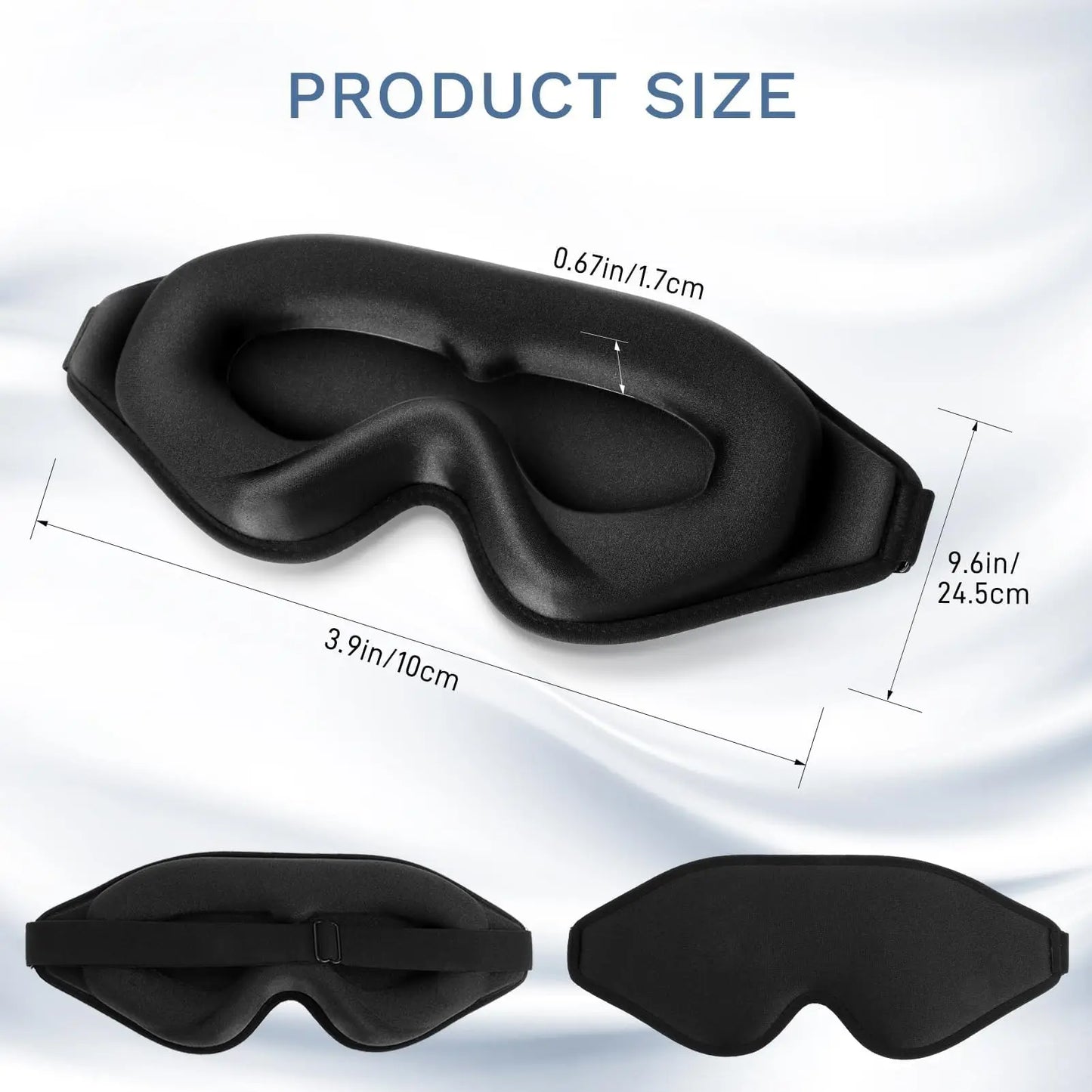 2pcs Total Blackout 3D Sleeping Mask