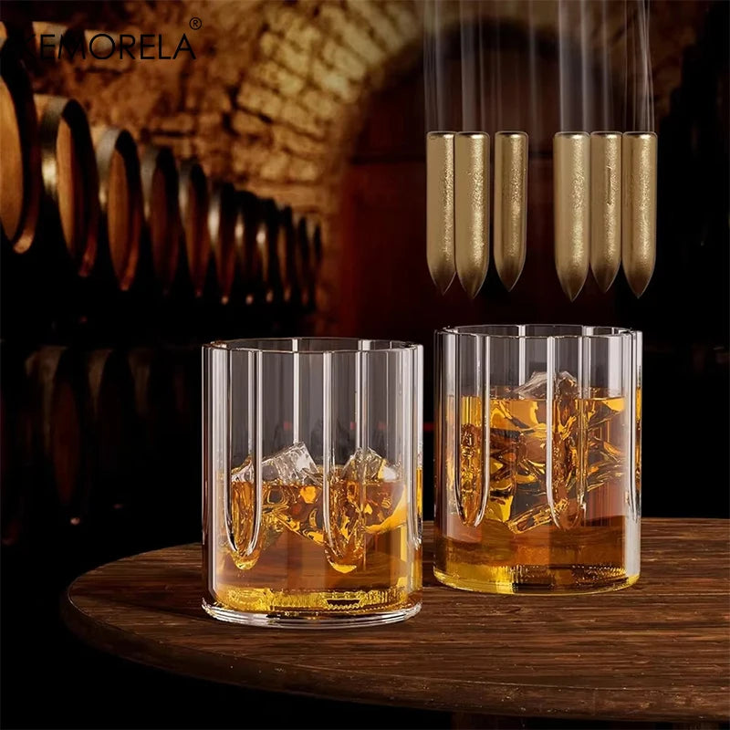 Revolver Glass Decanter Whiskey Set