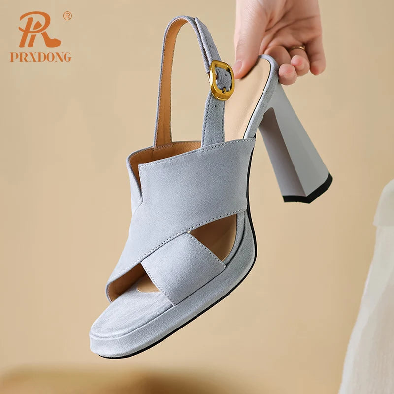 Women's Genuine Leather HIgh Heels Platform