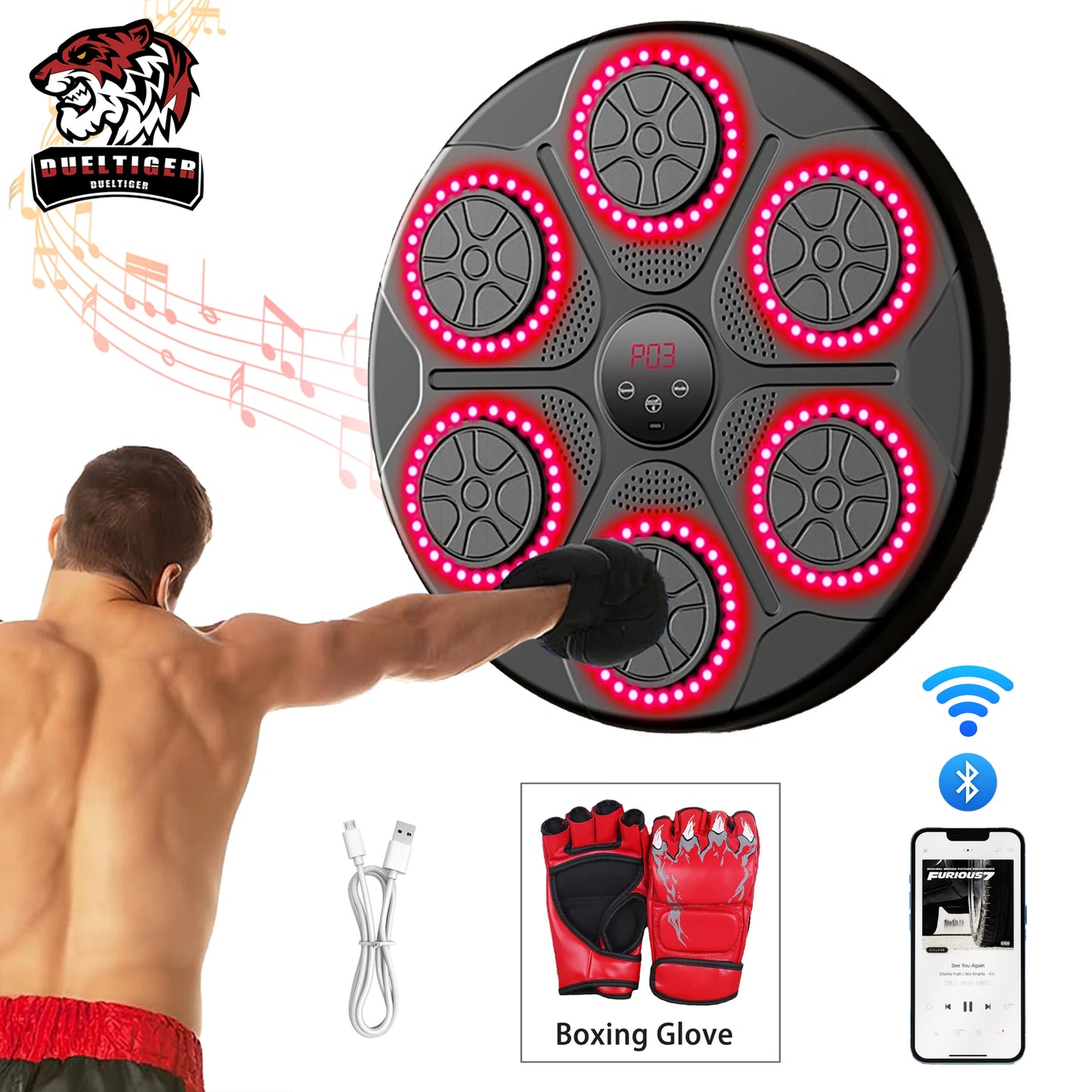 Music Boxing Machine Smart Bluetooth Wall Mounted