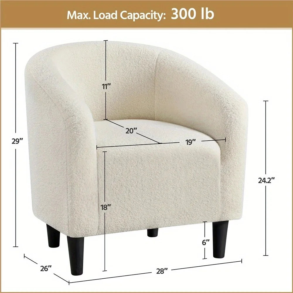 Upholstered Club Chair Accent Barrel