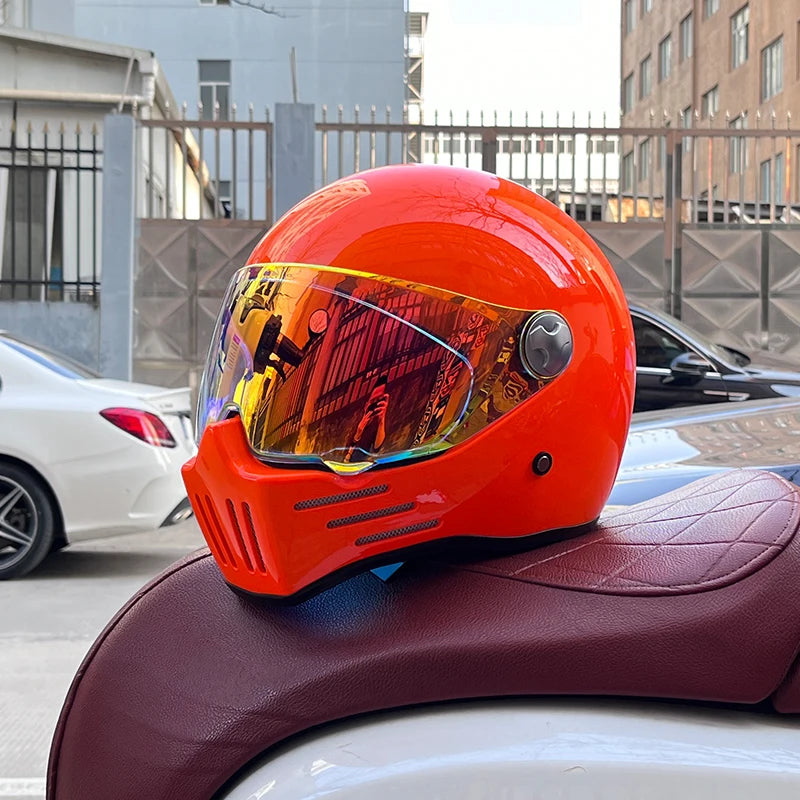 DOT Motorcross Vintage Full Face Retro Helmet