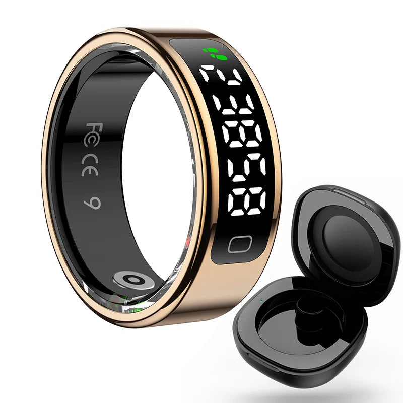 Smart Ring LED Display Screen Heart Rate Sleep Monitor