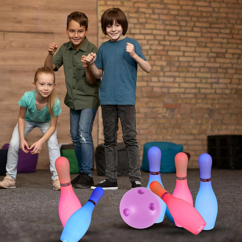 Kids Bowling Ball Set Glow in The Dark Game
