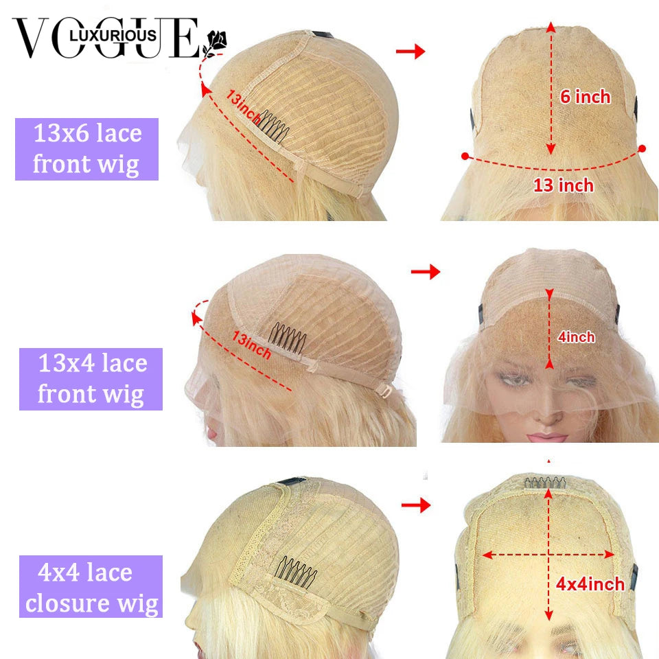 13x4 Transparent Lace Front Straight Human Hair Wigs Brazilian Highlight
