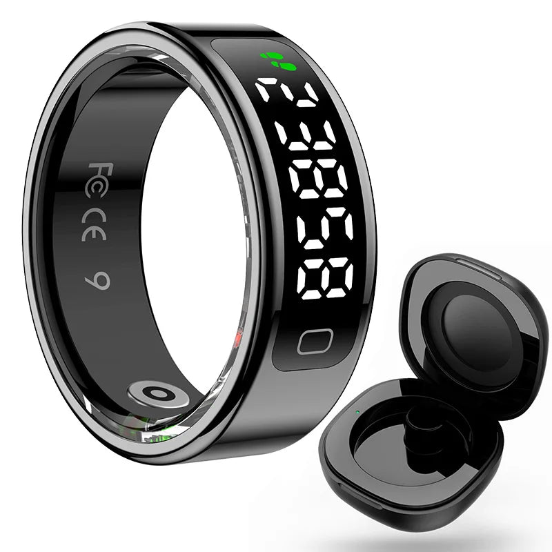Smart Ring LED Display Screen Heart Rate Sleep Monitor