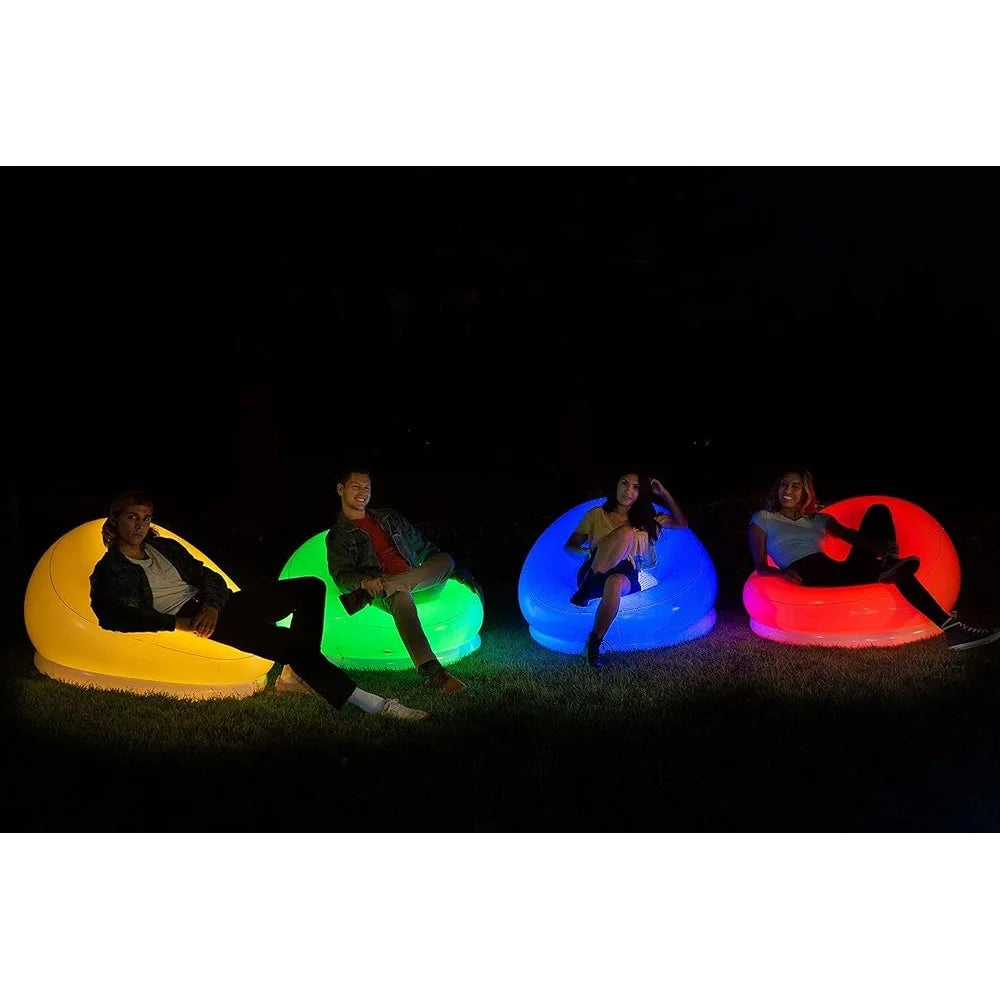 Inflatable LED Chair Waterproof Illuminated Design Remote Control