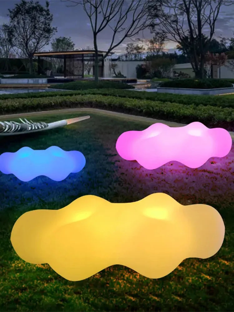 LED Glowing Cloud Rechargeable Waterproof Lounge Sofa