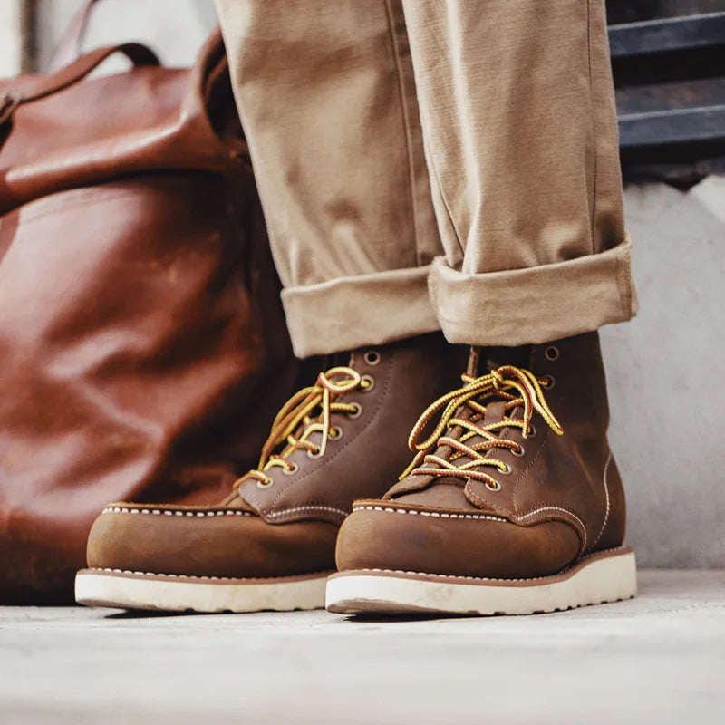 Maden Vintage 875 Ankle Boots Durable Leather High-top