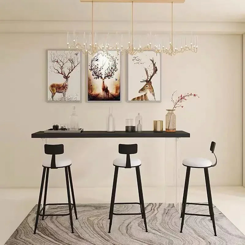 Table Led Counter High Wooden