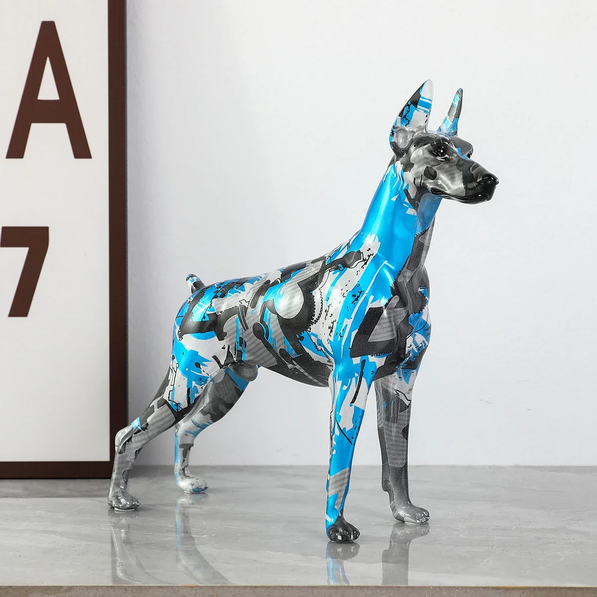 Creative Graffiti Color Doberman Dog Home Decor