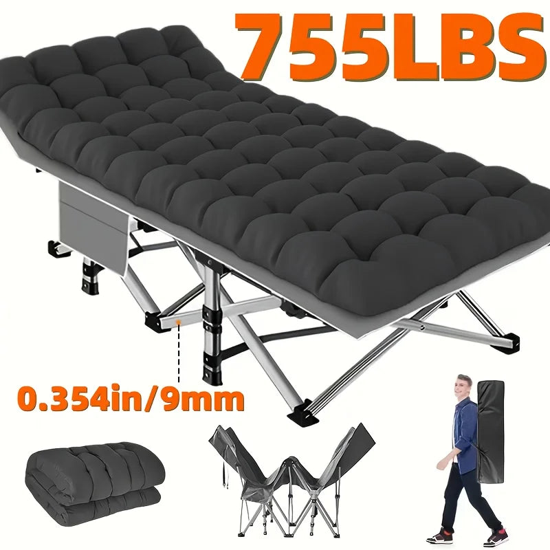 8-Leg Portable Adult Sleeping Cot with Carry Case