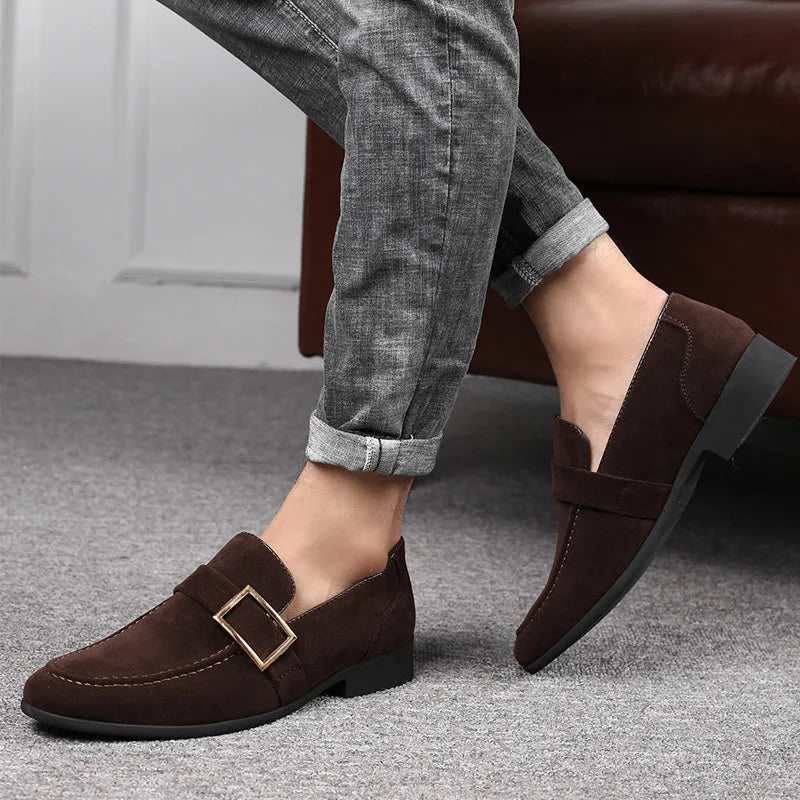 Suede Mens Designer Social Business Loafers