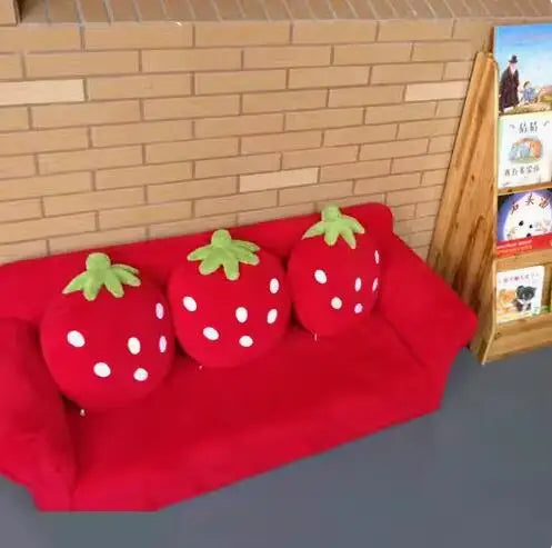 Children's Cute Cartoon Baby Fabric Strawberry Sofa