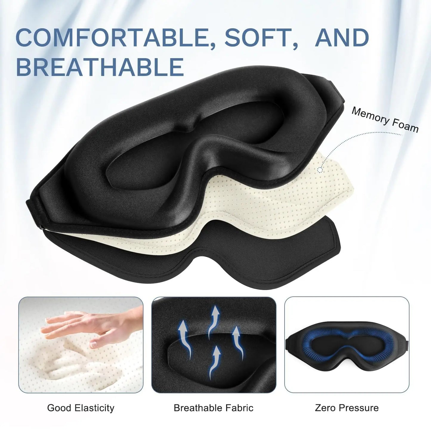 2pcs Total Blackout 3D Sleeping Mask