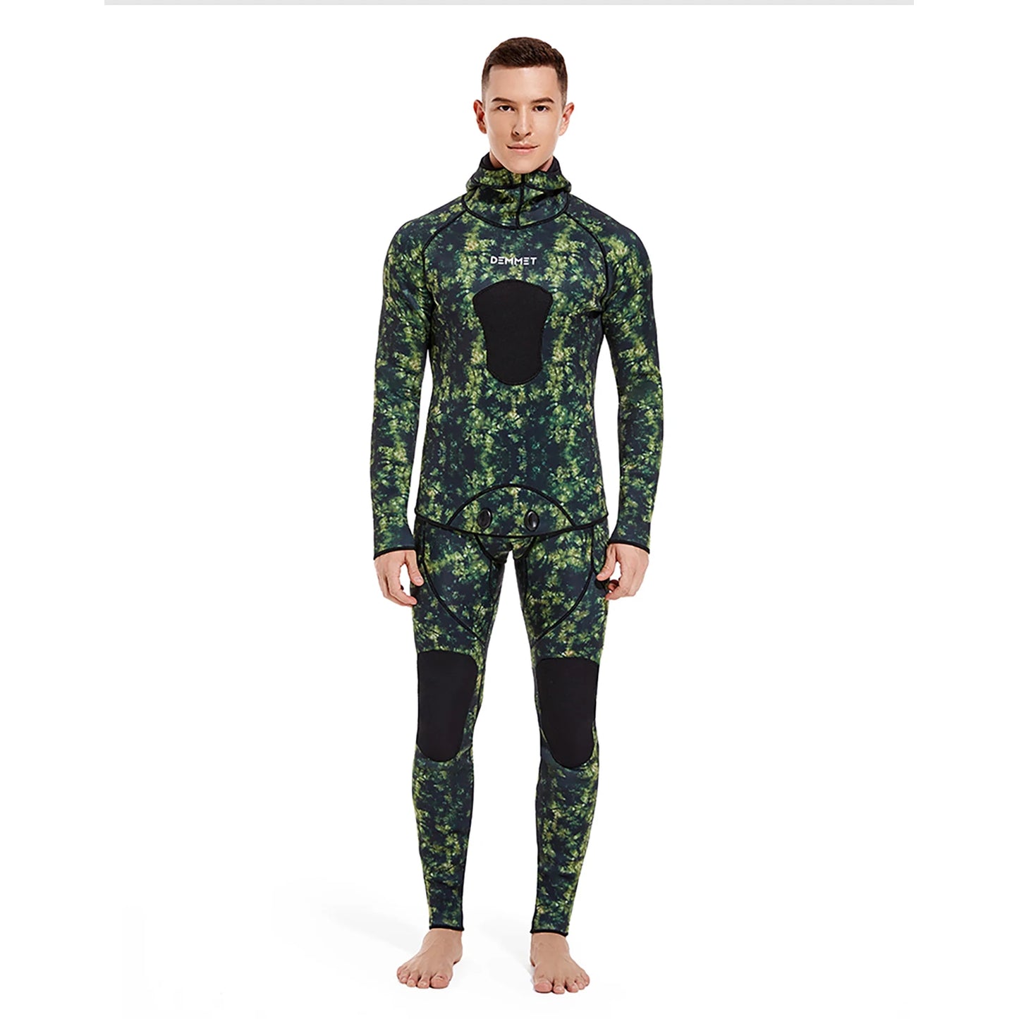 3mm Camouflage Top and Pants Two-piece Hooded Diving Suit
