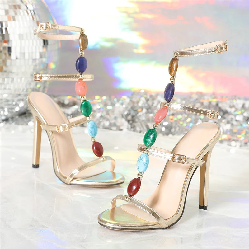 Liyke Bohemian Style Fashion Strap Designer Heels