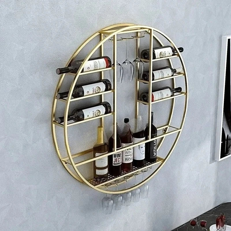 Wine Display Rack Wall Mounted Iron