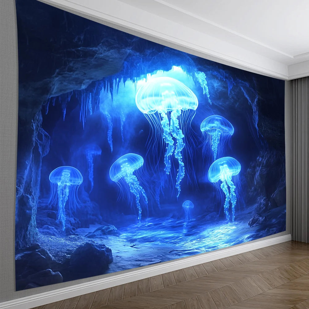 3D Jellyfish Wall Tapestry