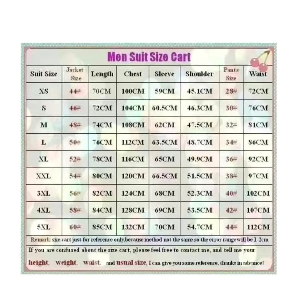 Men's Plaid Casual Suit 3-piece Set