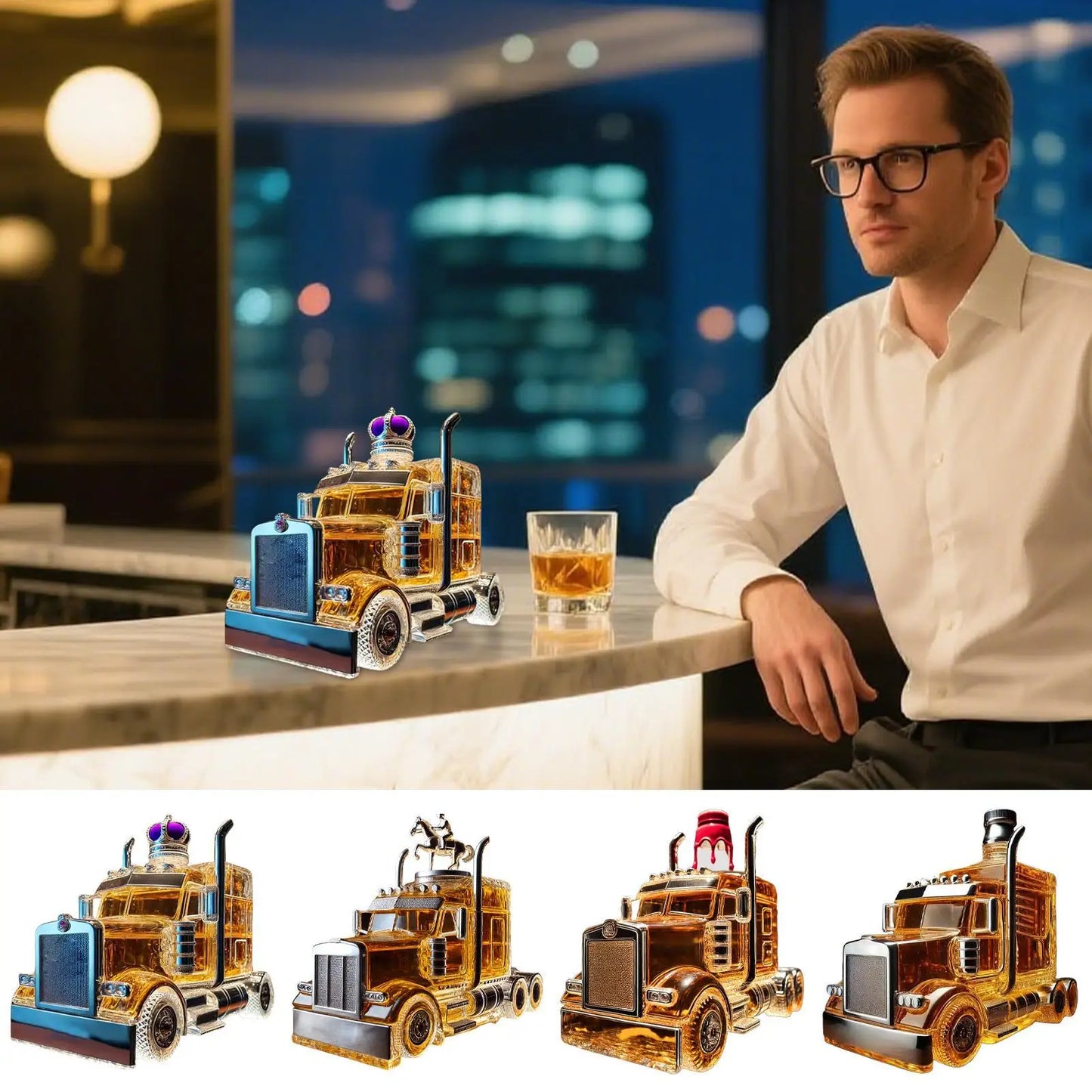 Decanter Half Truck Bourbon Dispenser 375ml