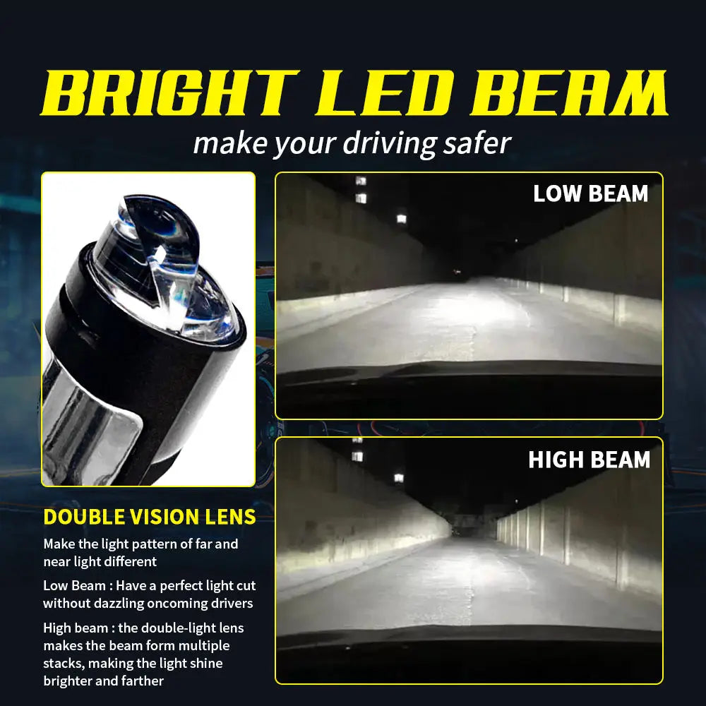 160W 28000LM Auto Lamp Mini Lens LED Bulbs Headlight
