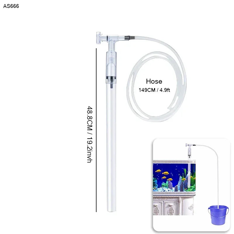 Manual Water Changer Fish Tank Cleaning Tool