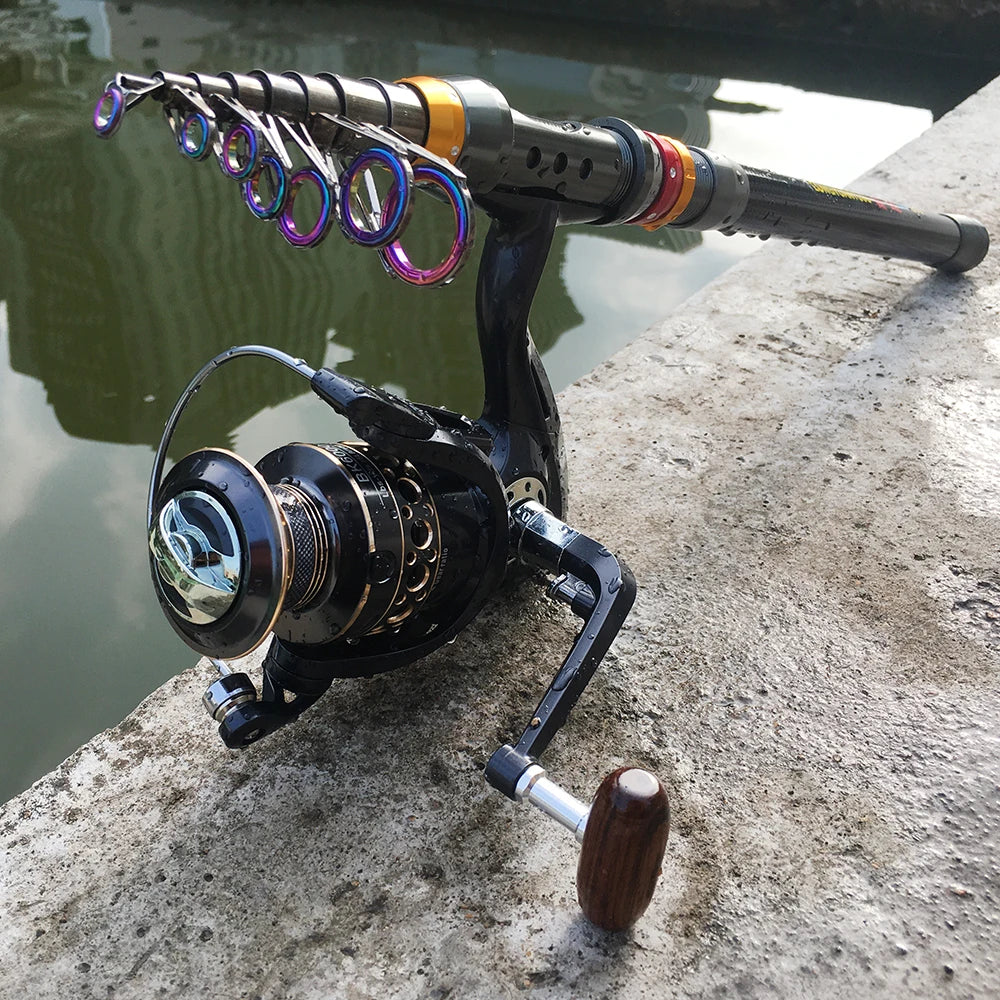 1.8-3.6m Spinning Fishing Rod Reel Combo