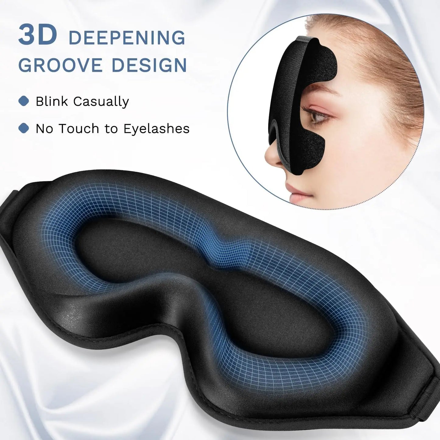2pcs Total Blackout 3D Sleeping Mask
