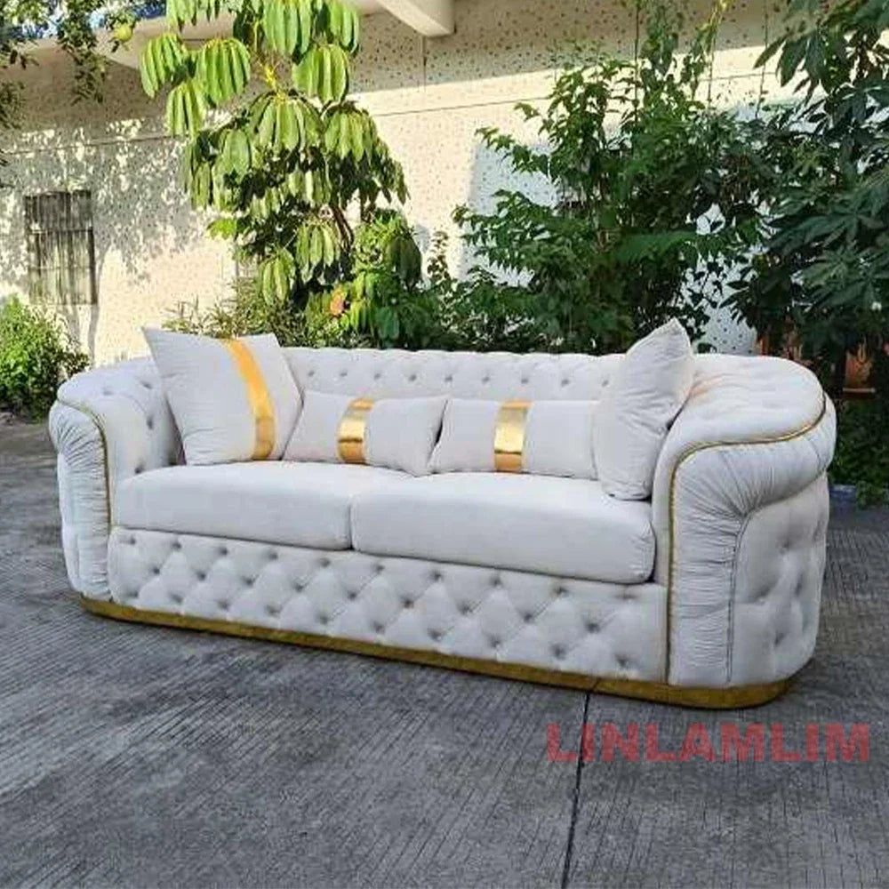 Luxury Chesterfield Sectional Sofa Set