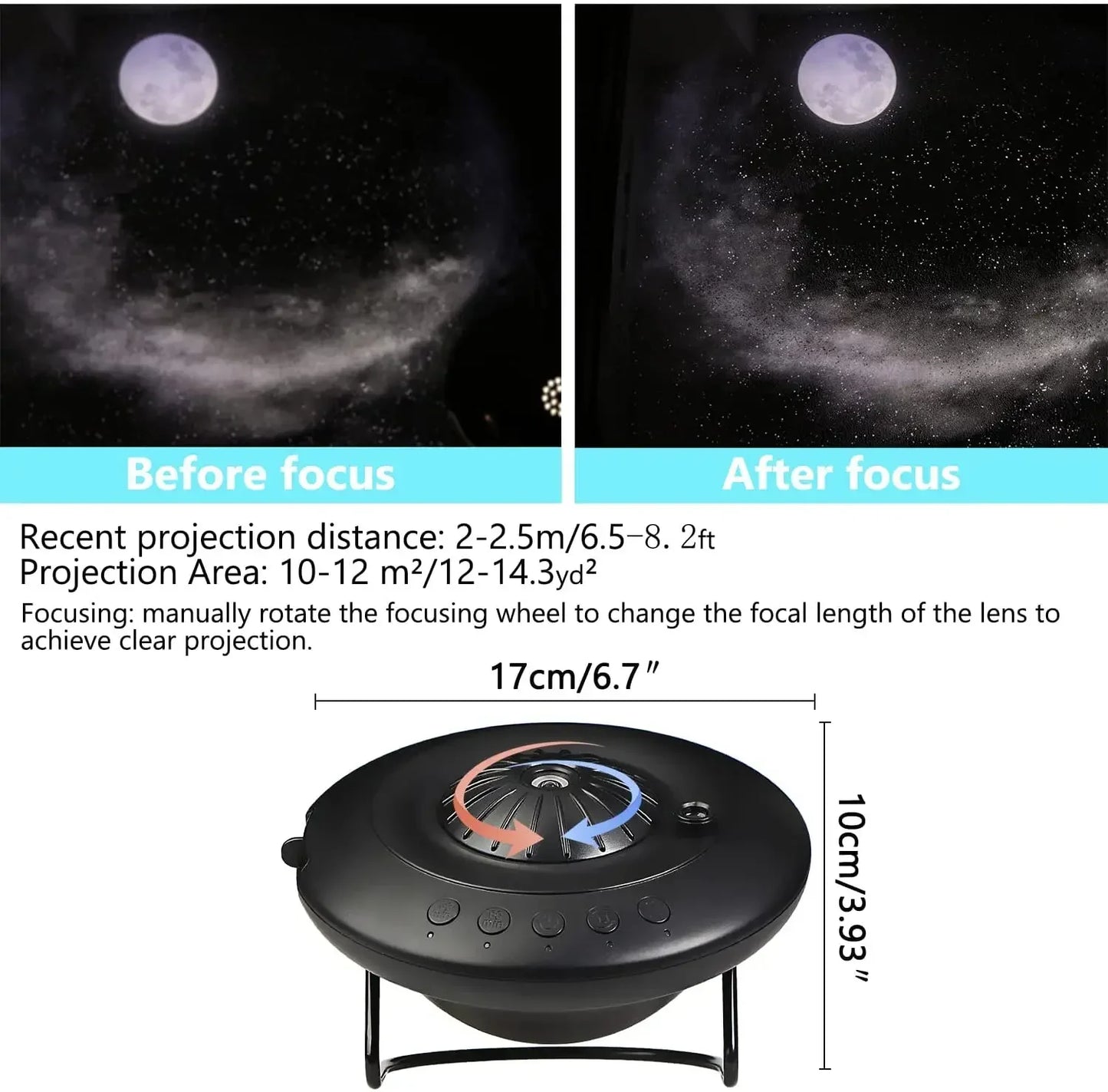 NEW UFO LED Star Projector Night Light 8 in 1 for Kids