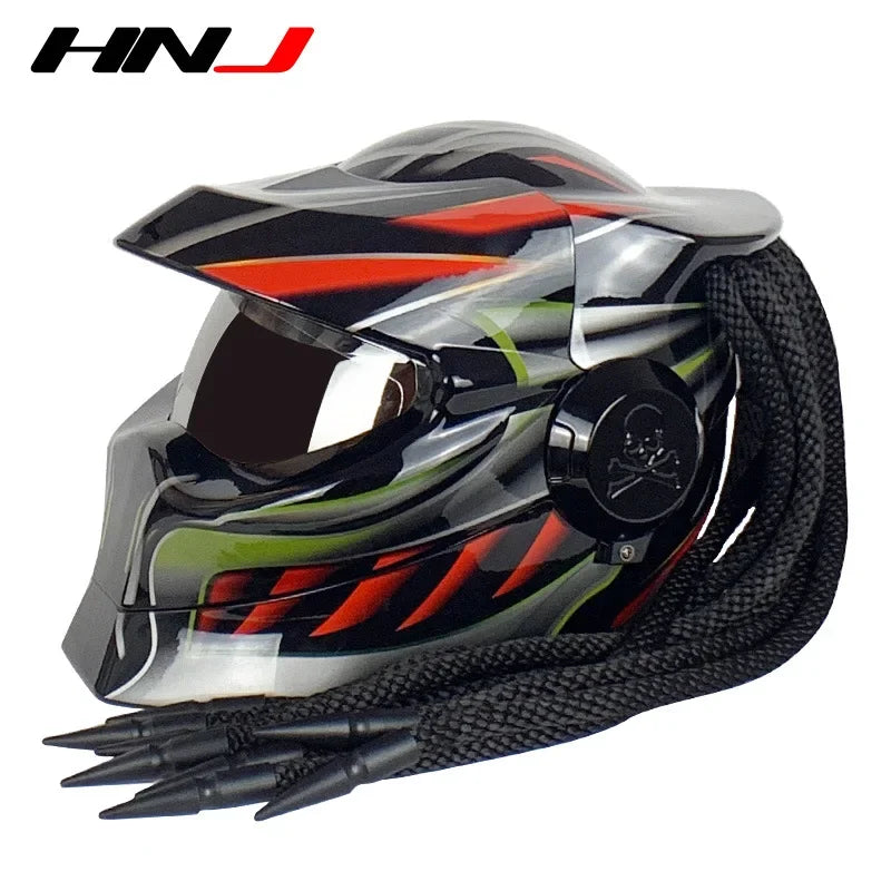 Blood Warrior Motorcycle Braid Predator Helmet