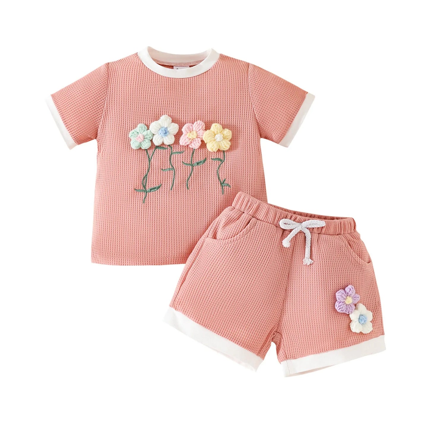 2Pc Short Sleeve T-shirt + Shorts Set