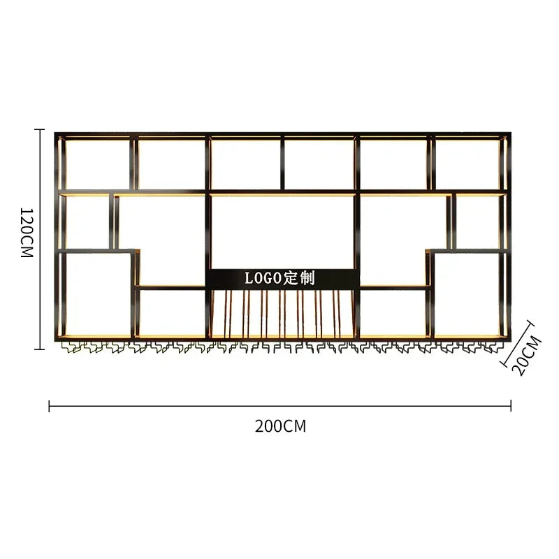 Modern Metal Luxury Wall Mounted Wine Rack