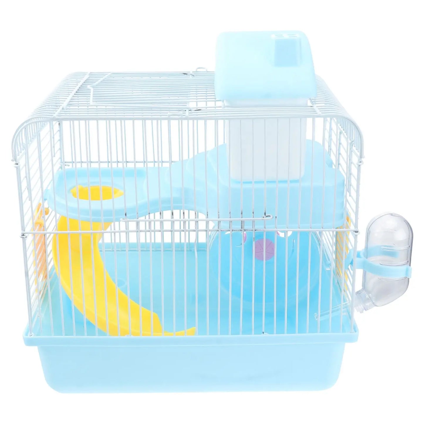 Double Layer Acrylic Pet Cage Includes Exercise Wheel Water Bottle