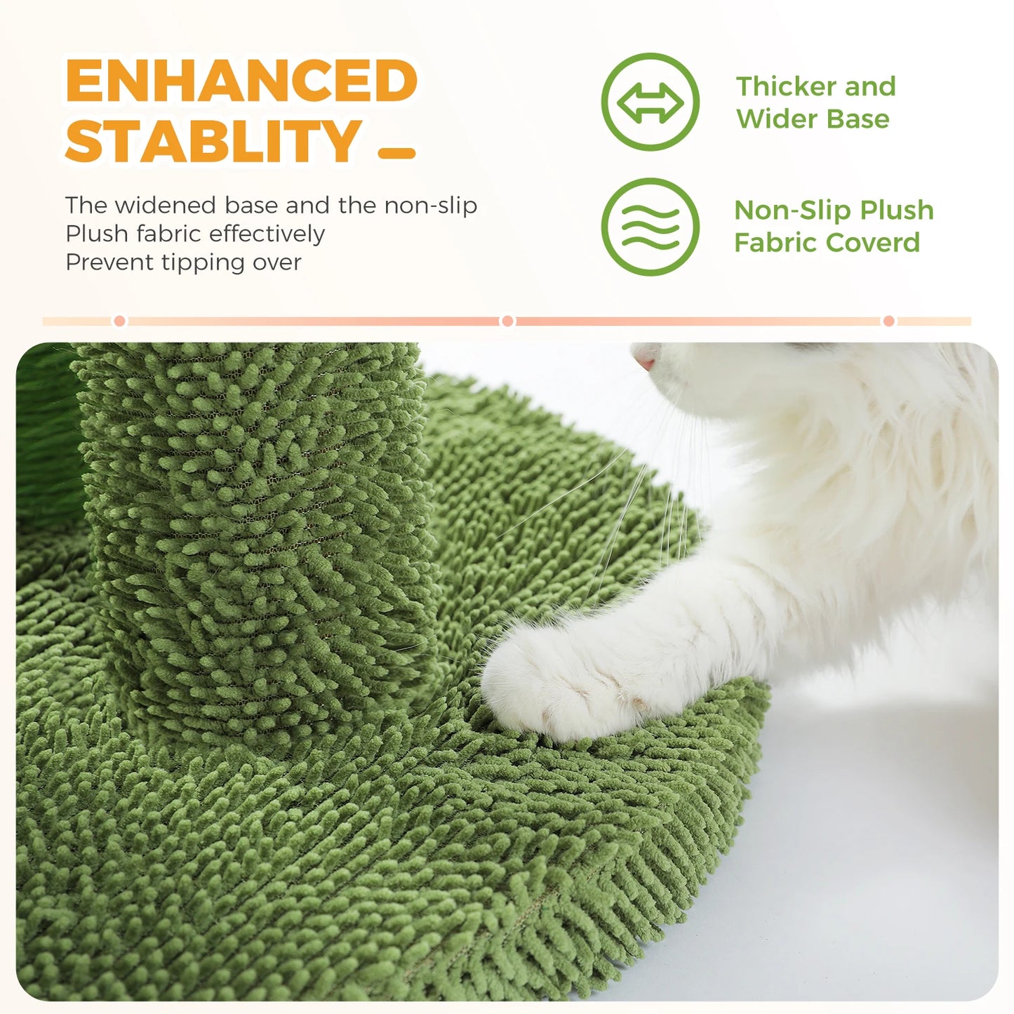 Cactus Cat Scratching Post with 3 Sisal Scratching Poles