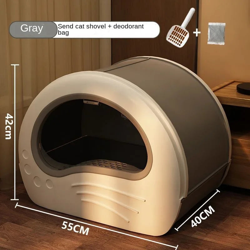 Cat Litter Box Fully Enclosed Drawer Anti-splash and Odor Isolation