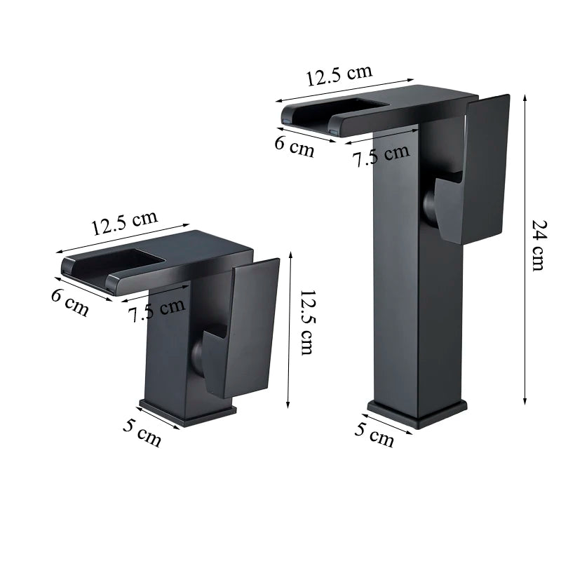 LED Bathroom Basin Faucet Waterfall