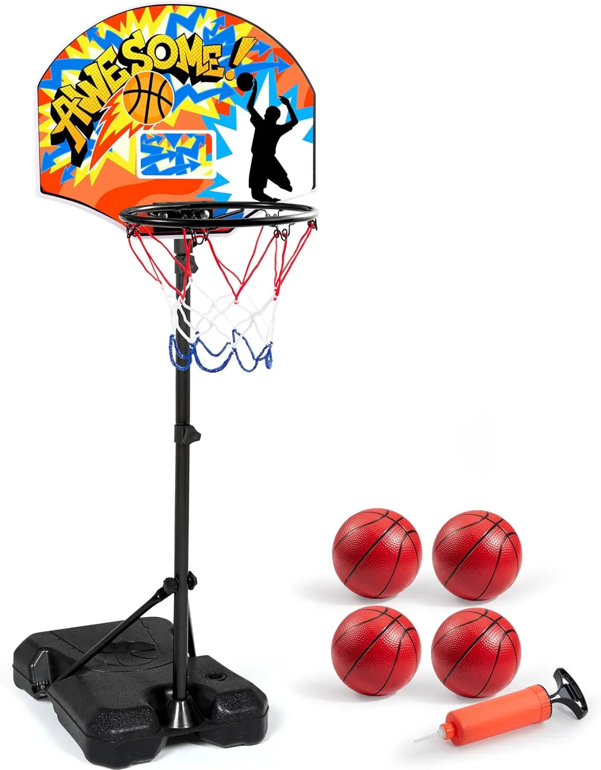 LED Scoring Arcade Basketball Game with 4 Balls for Ages 3-12
