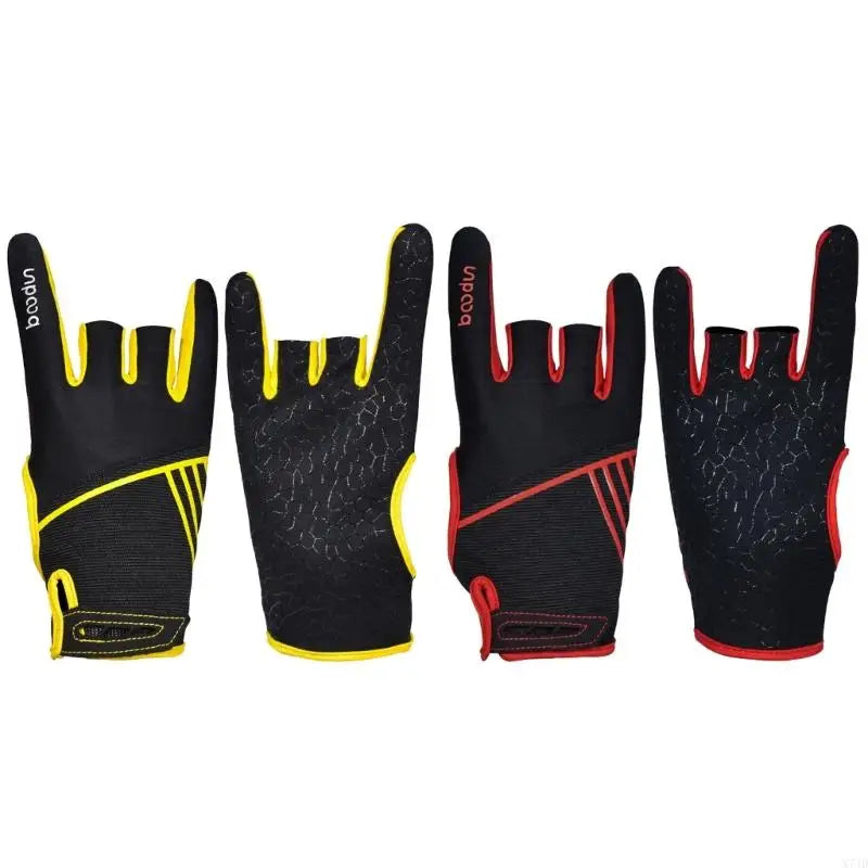 X7JD Comfortable Semi Finger Bowling Gloves
