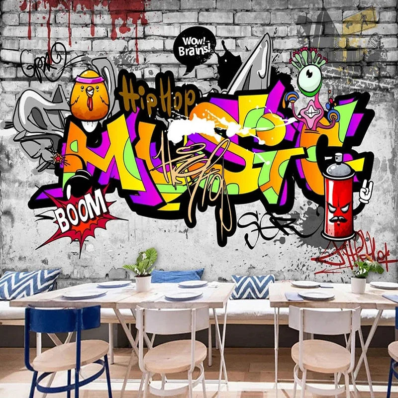 3D Poster Wallpaper Street Graffiti Art