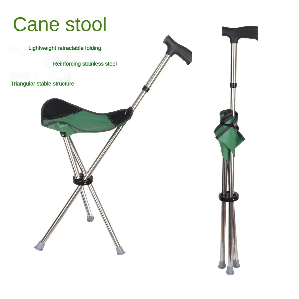Beach Chair Retractable Folding Straight Cane