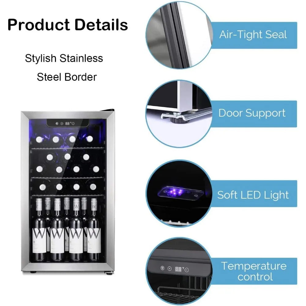 26 Bottle Wine Cooler/Cabinet Beverage Refrigerator